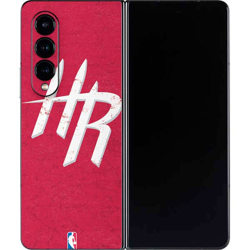 NBA Houston Rockets Distressed Galaxy Z Fold4 5G Skin